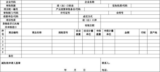 進(jìn)出口貨物征免稅申請表注意事項(xiàng)與辦理指南